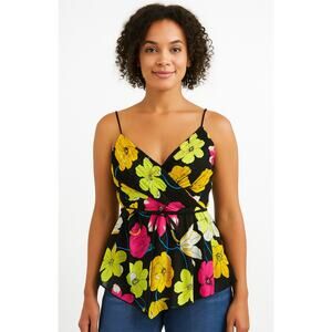 VTG Y2K M Babydoll Camisole Tank Floral Fairycore Festival Whimsygoth Hippie